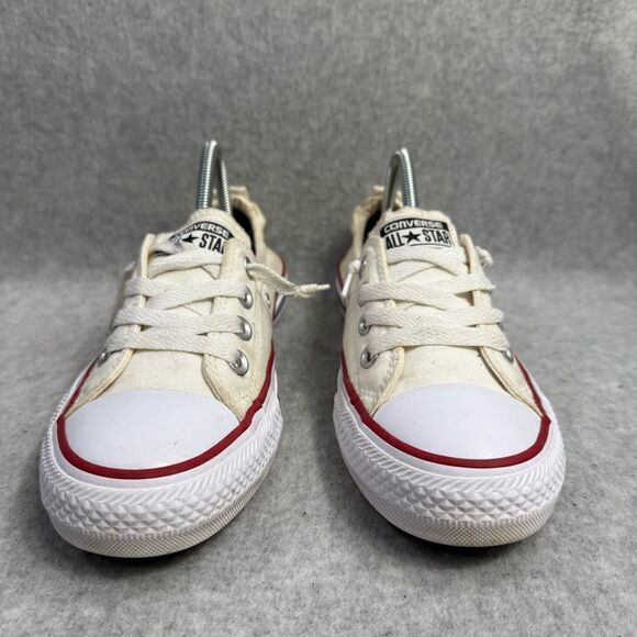Converse Shoes Womens 7 Chuck Taylor All Star White Lace Up Casual Flat Sneakers - Picture 2 of 9